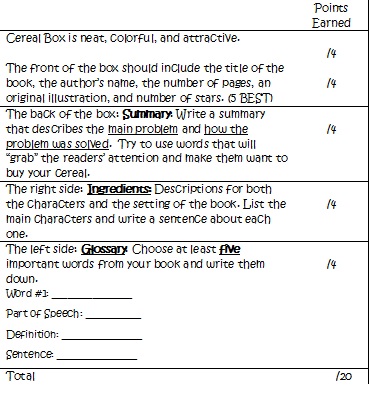 Book report for a fifth grader