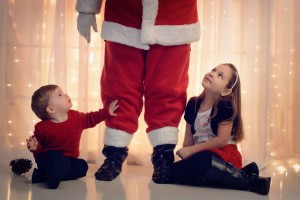 Ava Caleb and Santa