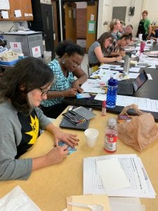 Art teachers making art.