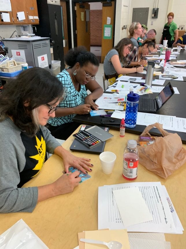Art teachers making art.