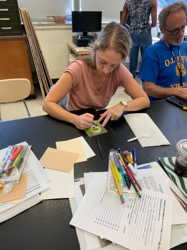 Art teachers making art.