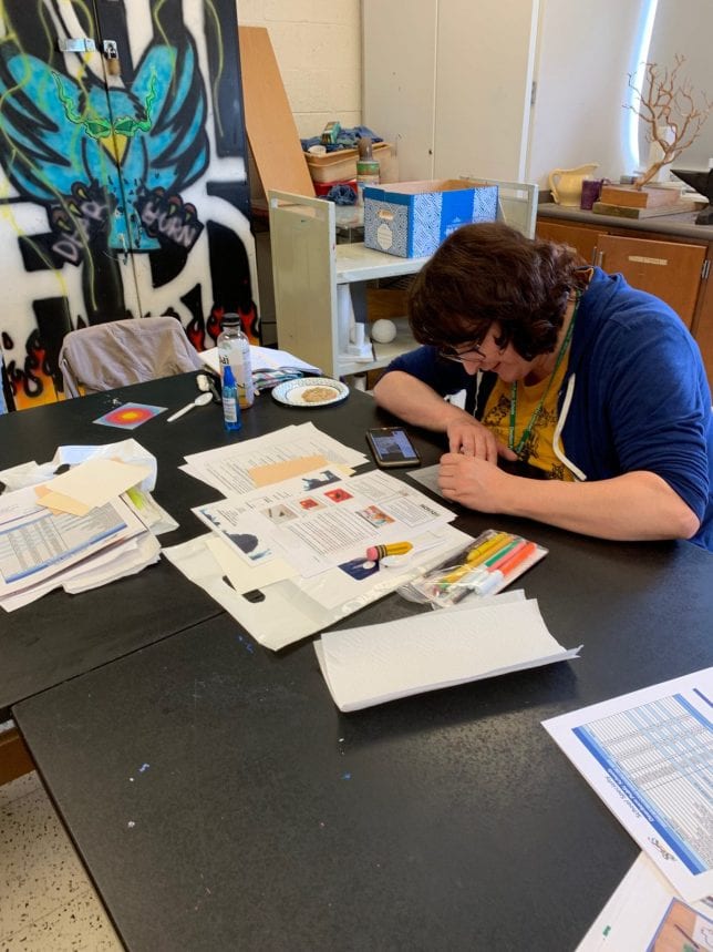 Art teachers making art.