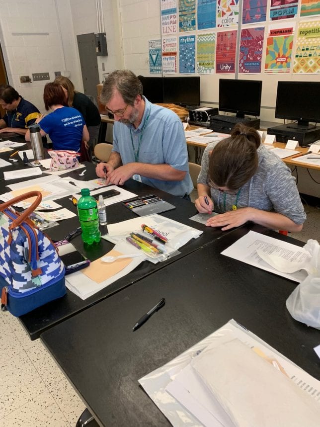 Art teachers making art