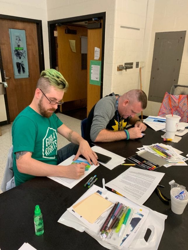 Art teachers making art.