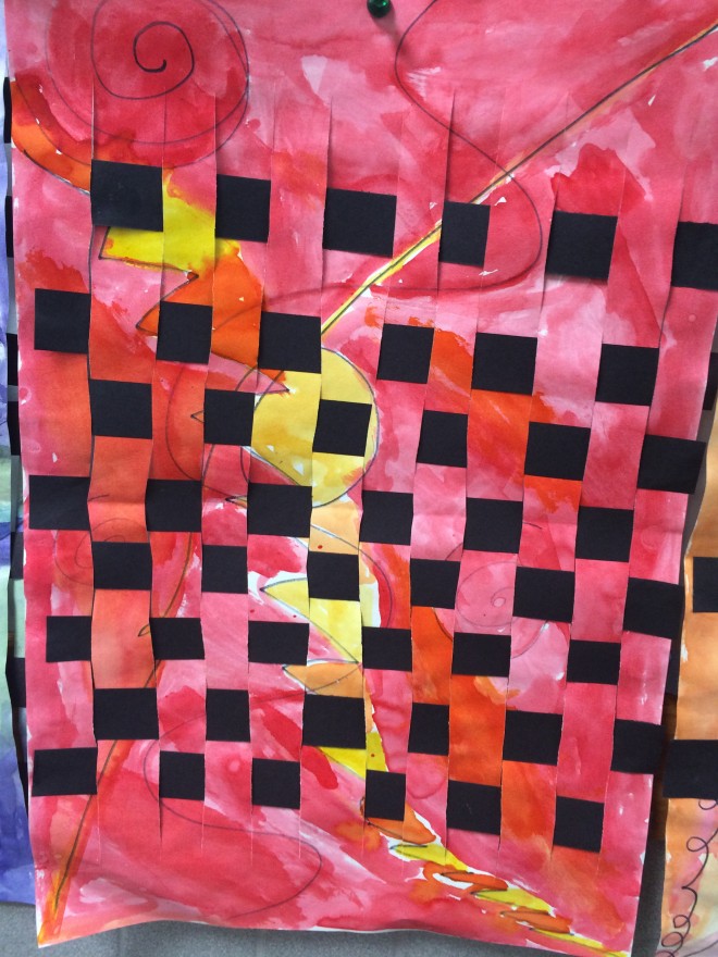 First Grade Warmcool Paper Weaving Art With Ms Bruce