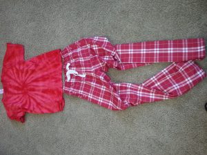 t-shirt and pjs