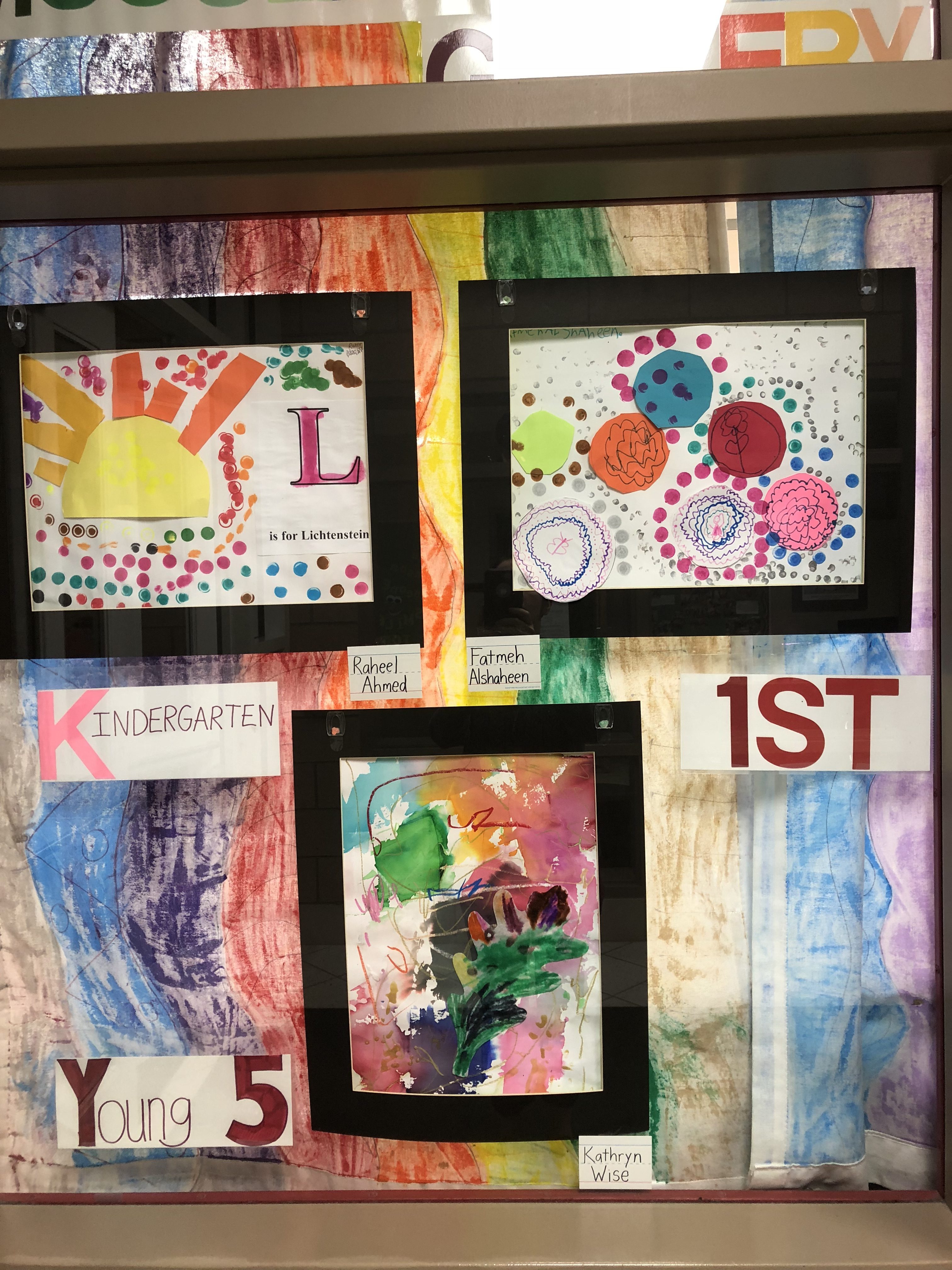October Gallery of the month artwork for Young 5's, Kindergarten, and First grade