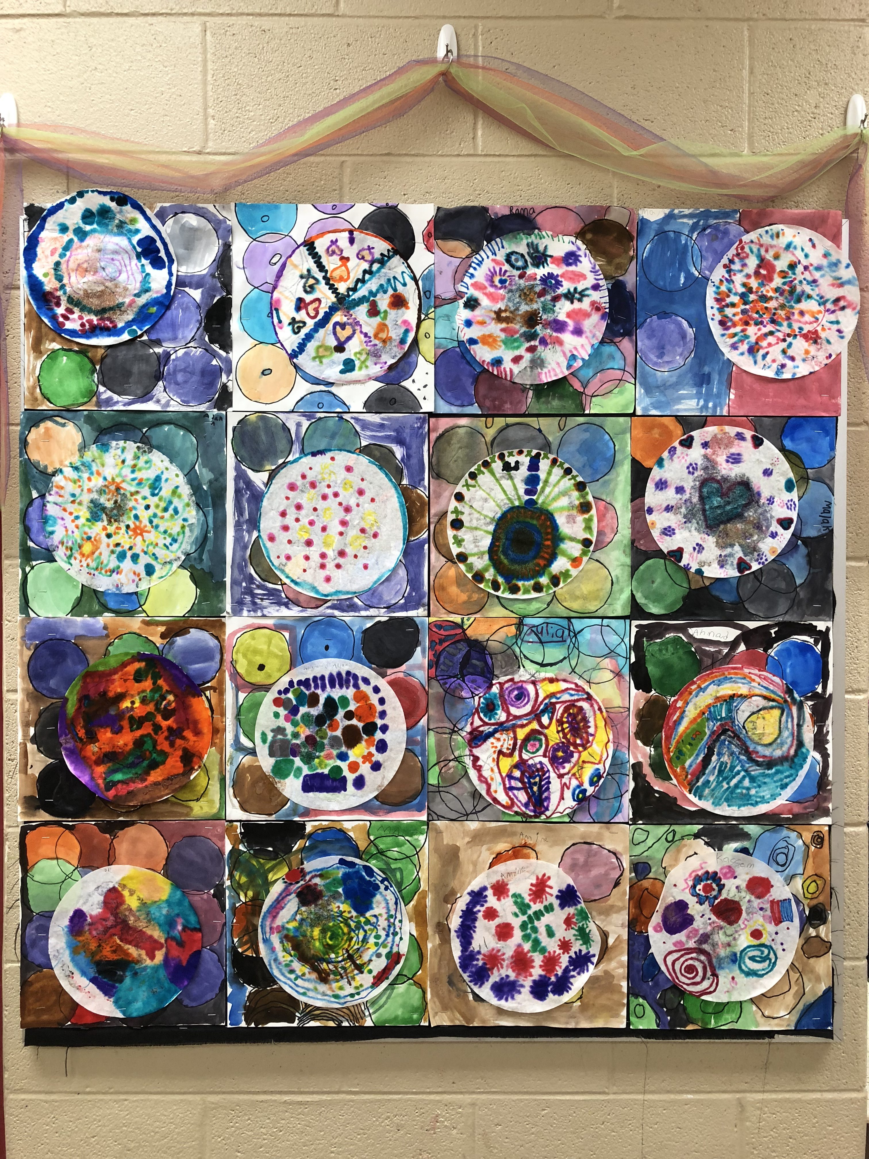 Artwork inspired by the Dot book written by Peter Reynolds