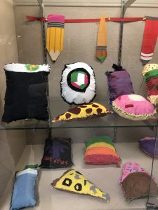 soft sculpture food pillows made by 5th grade students
