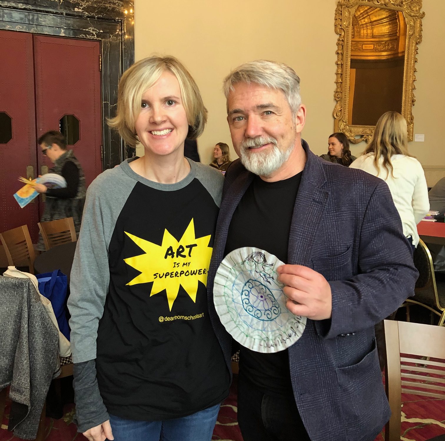 photo with author Peter H. Reynolds at the Detroit Institute of Arts