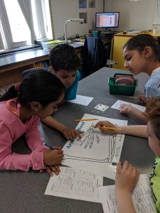 Students counting bones.