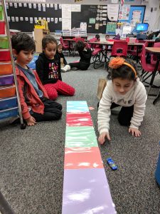 Students testing cars.