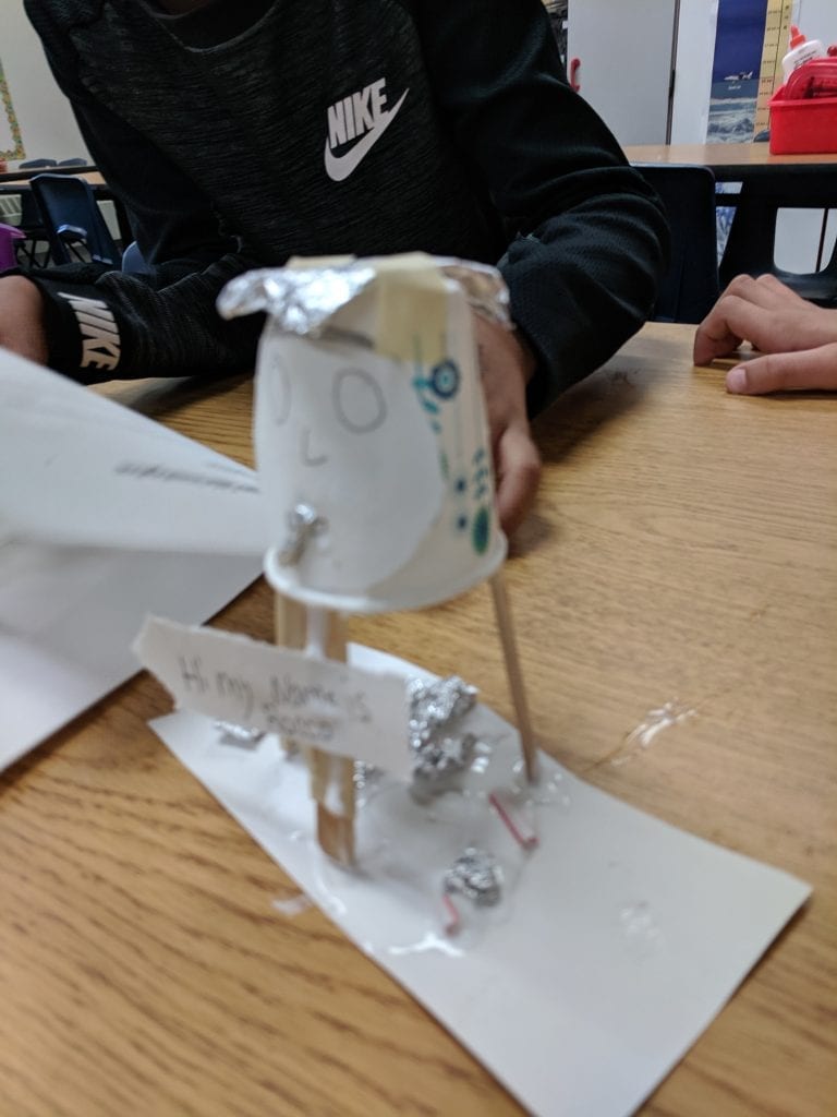 Fifth grade model of clean up after yourself rule.