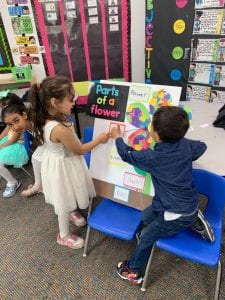 kindergarteners showing STEAM project