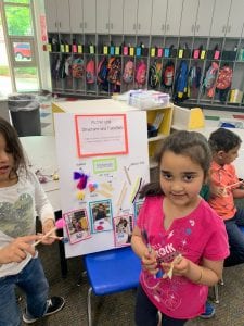 kindergarteners showing STEAM project