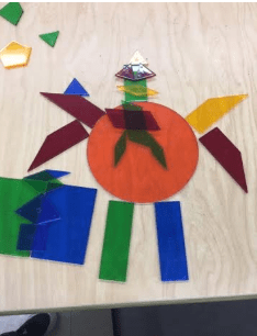 colored tiles on a desk