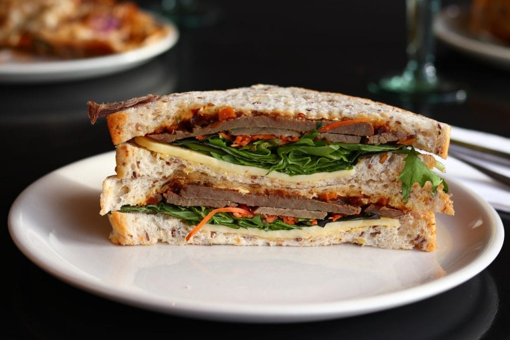 Half of a sandwich