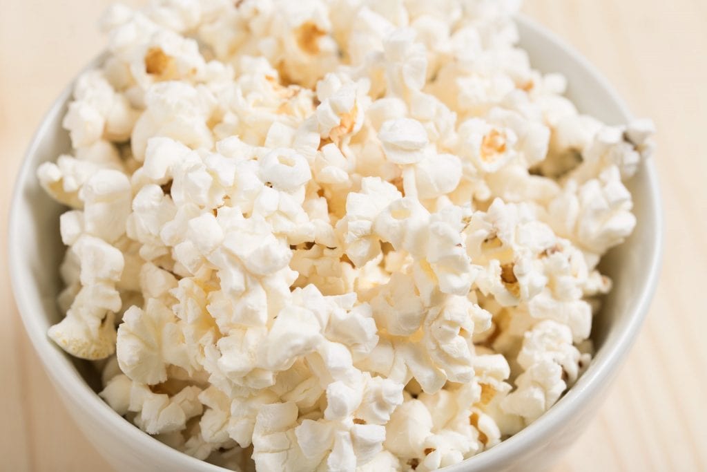 Small cup of popcorn