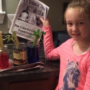 Ellie shows off her experiment!