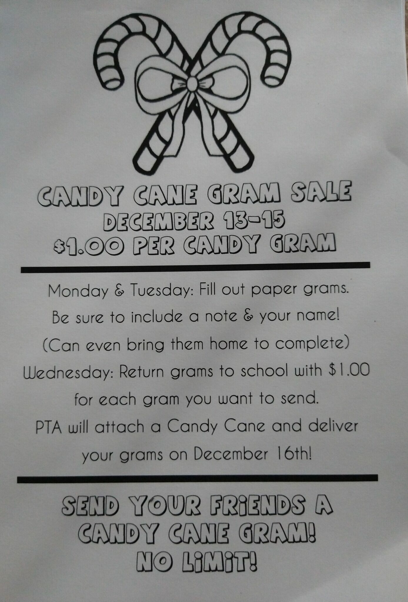 Candy Gram message