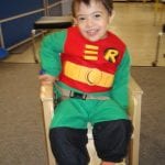 Student dressed up as Robin