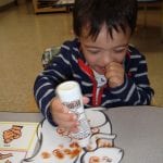 Student using a bingo marker