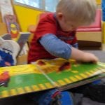 student reading