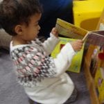 student reading