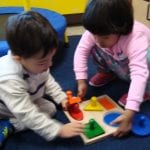 student doing a puzzle
