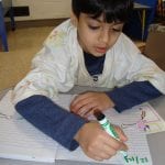 student coloring