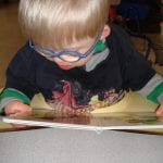 student reading