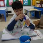 student coloring