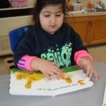 student reading