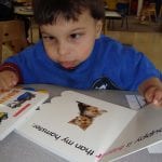 student reading