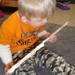 student reading