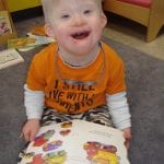 student reading