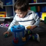 student playing