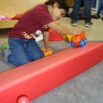 students playing