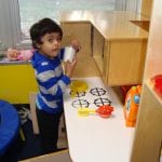 student playing