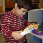 student playing