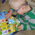 student reading