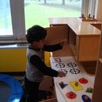 student playing