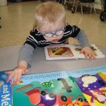 student reading