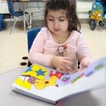 student reading