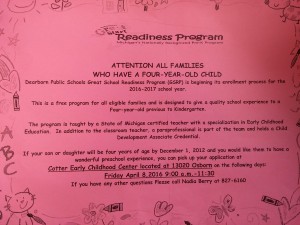Great Start Readiness Program