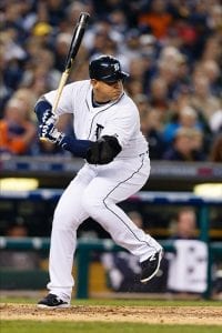 image of Cabrera batting wearing his Tigers uniform