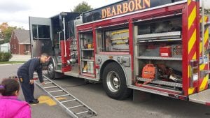 Our visit from the firefighters!