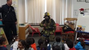 Our visit from the firefighters!
