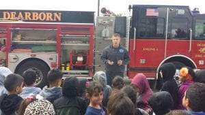 Our visit from the firefighters!