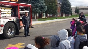 Our visit from the firefighters!